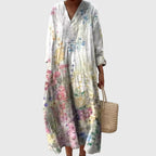 Matilda™ | Artistic Patchwork Midi Dress