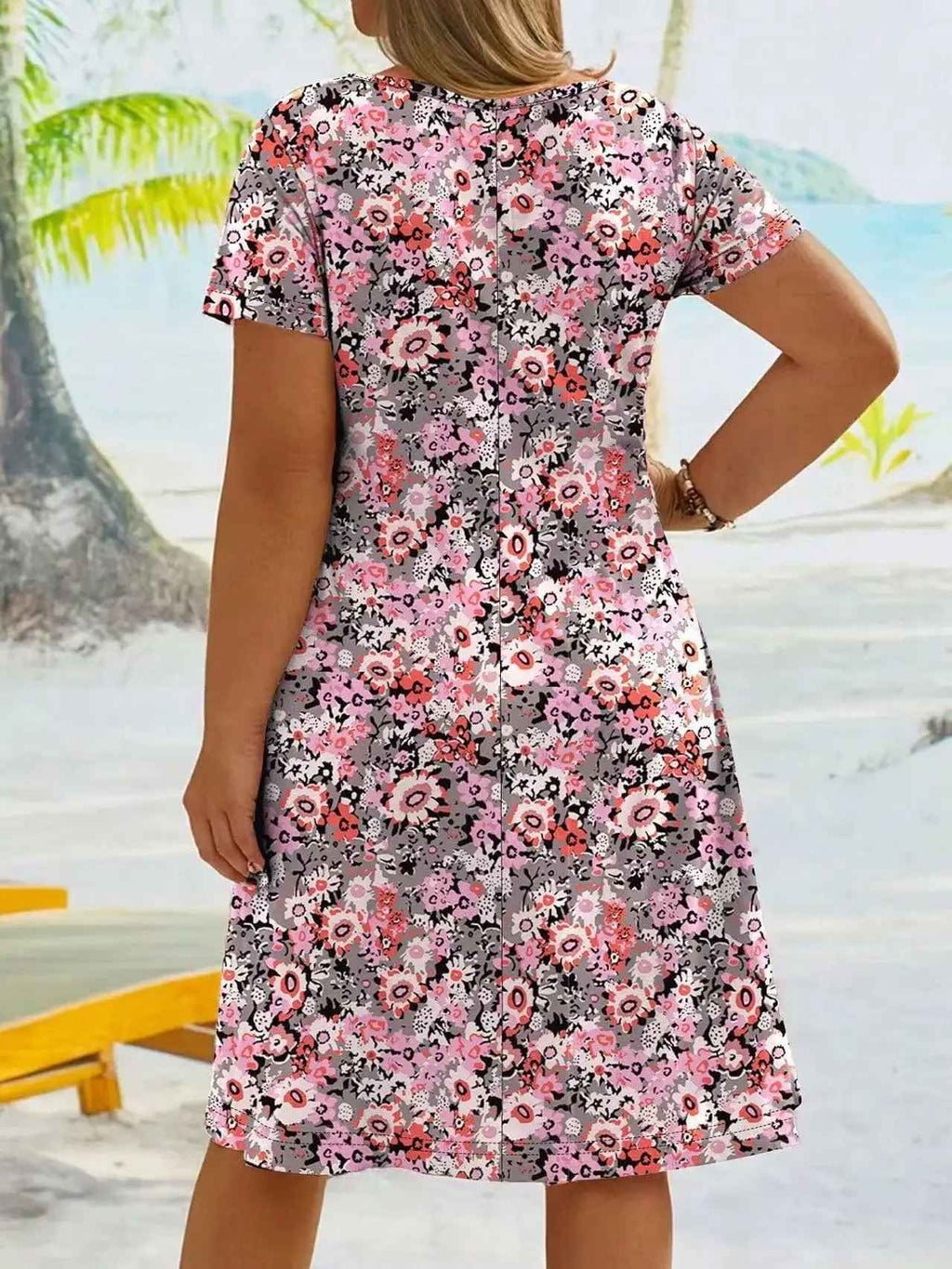 Harlayne™ | Floral V-Neck Dress
