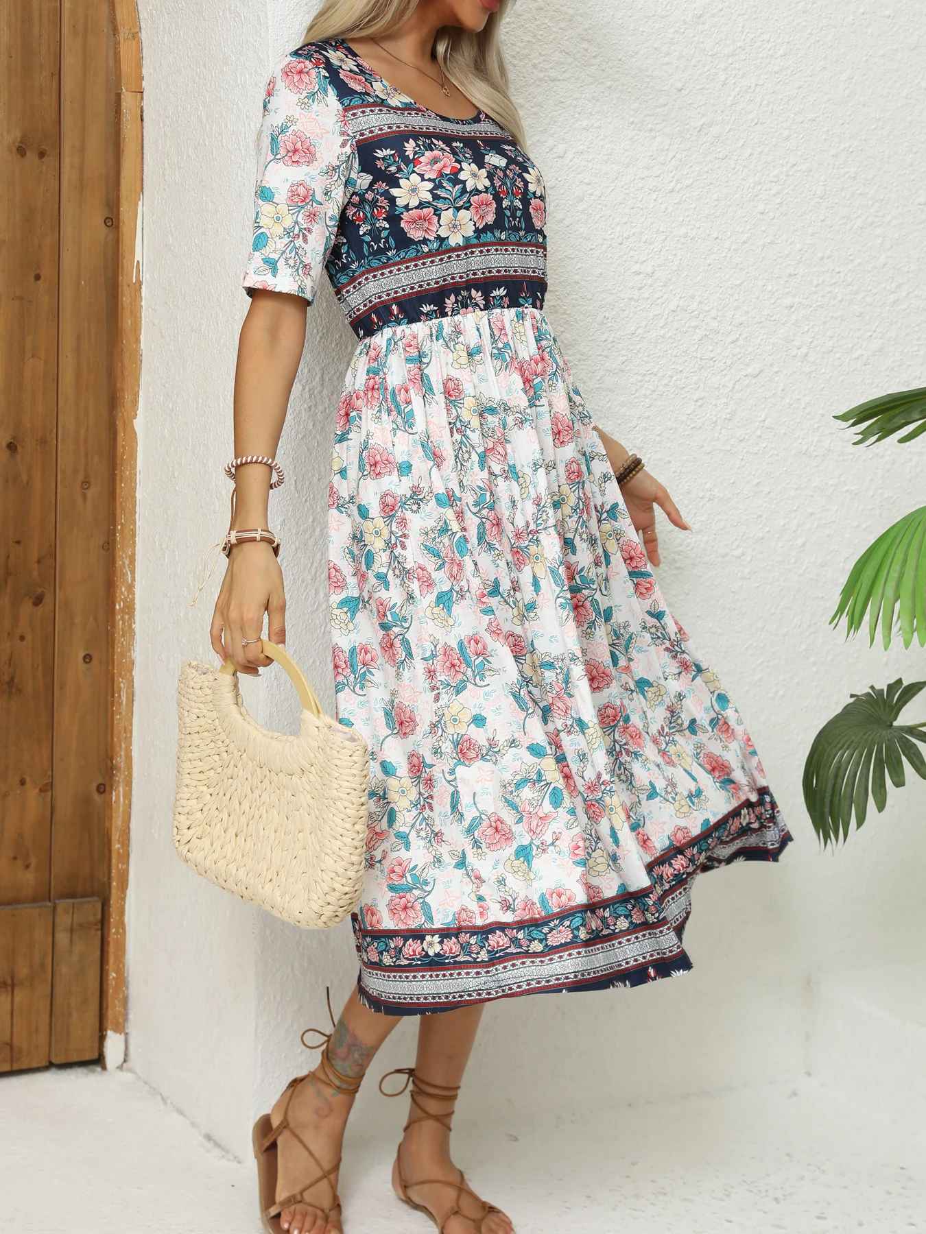 Harlora™ | Floral Midi Dress