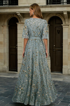 Hazel - Elegant V-Neck Boho Dress