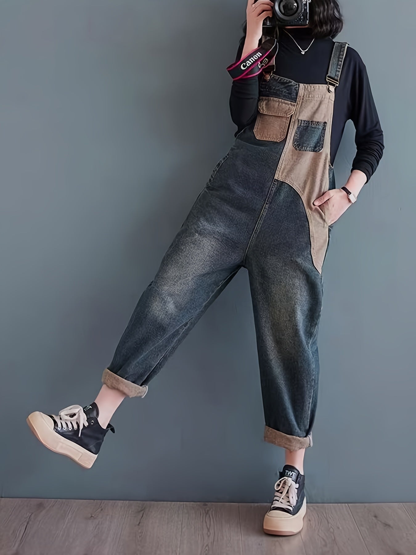 Brenda - Vintage Washed Denim Dungaree