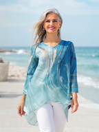 LOREINA™ | OMBRÉ BLOUSE WITH ELEGANT COLOUR FADE