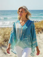 LOREINA™ | OMBRÉ BLOUSE WITH ELEGANT COLOUR FADE