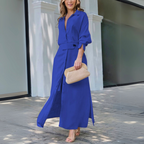 Jeanette™ | Elegant Maxi Dress with V-Neck