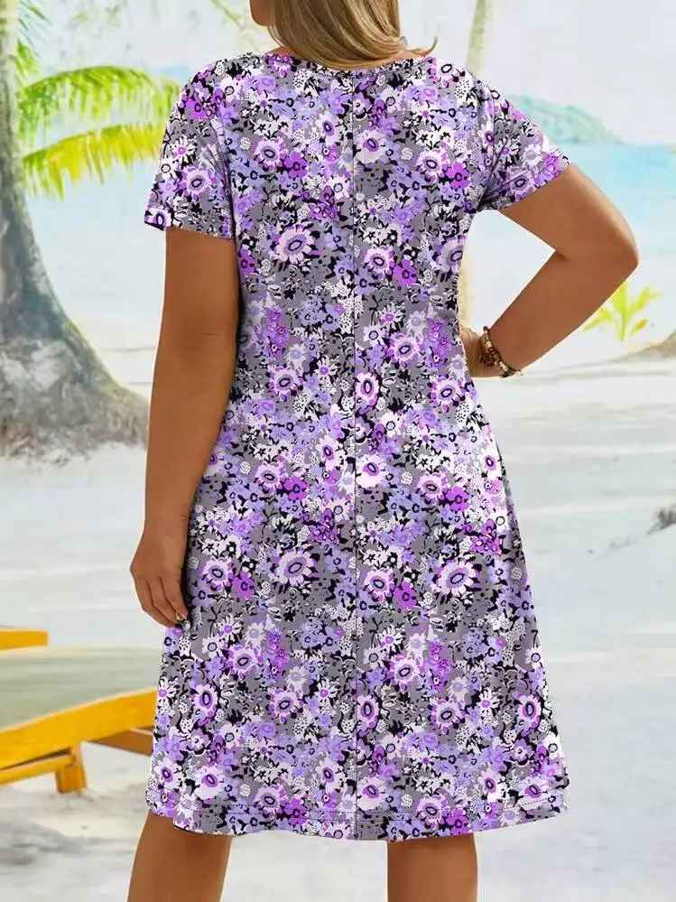 Harlayne™ | Floral V-Neck Dress