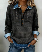 Yara™ Half-Button Collared Sweatshirt