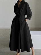 Clémence | Elegant Button-Up Midi Dress