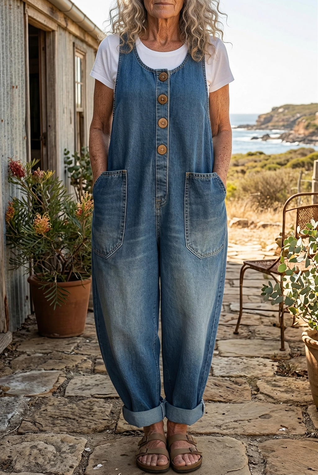 Saylor - Vintage Washed Denim Dungaree