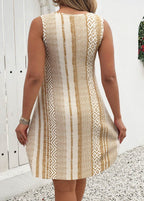 Lisa Light Pink Circular Ring Floral Print Short Strappy Dress