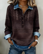 Yara™ Half-Button Collared Sweatshirt