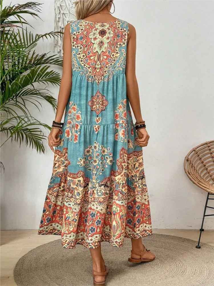 Harlena™ | Bohemian Midi Dress