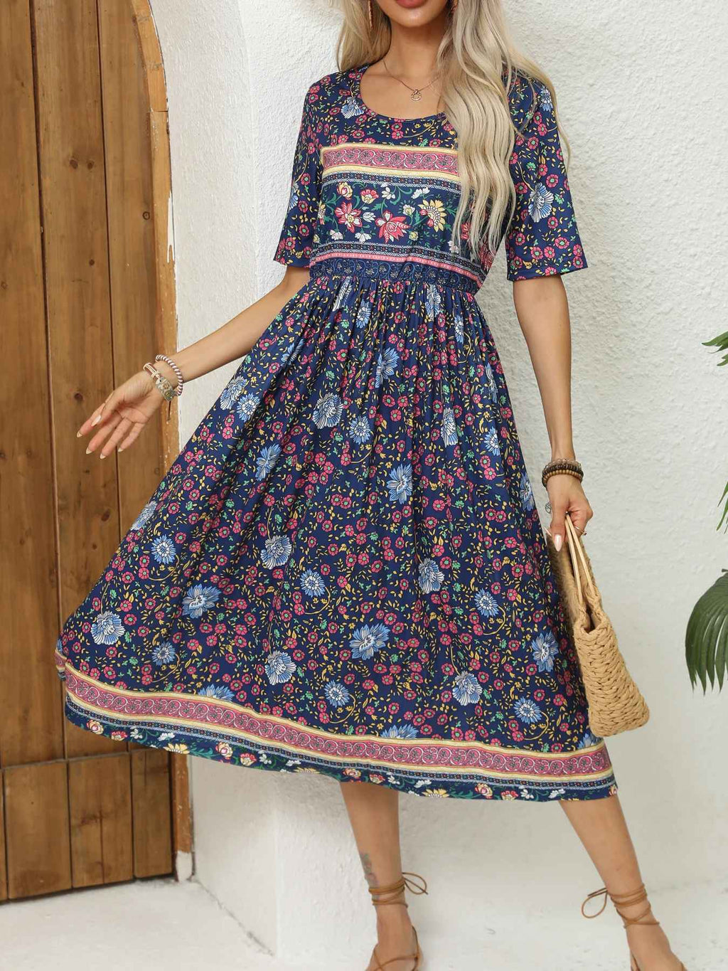 Harlora™ | Floral Midi Dress