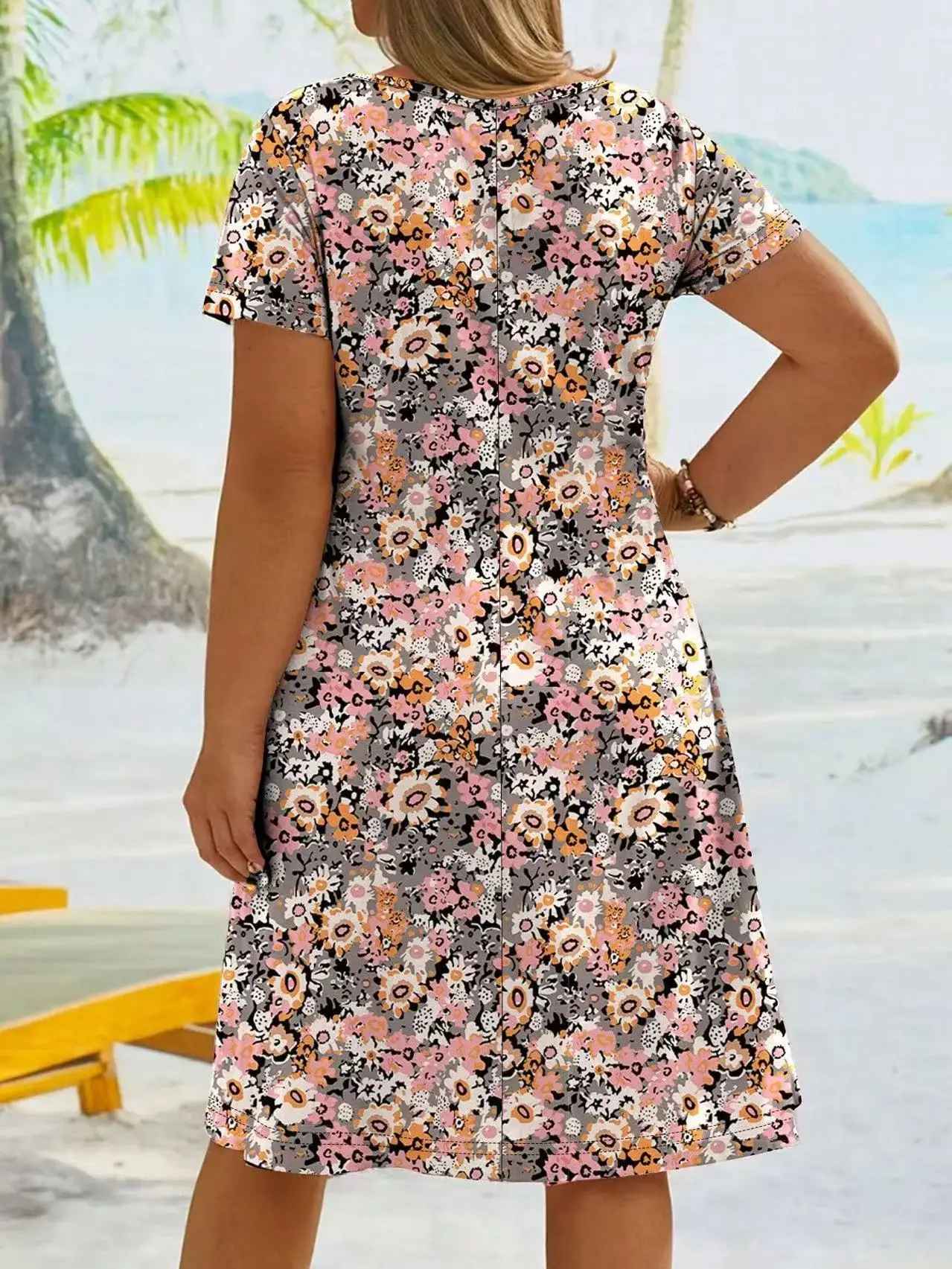 Harlayne™ | Floral V-Neck Dress