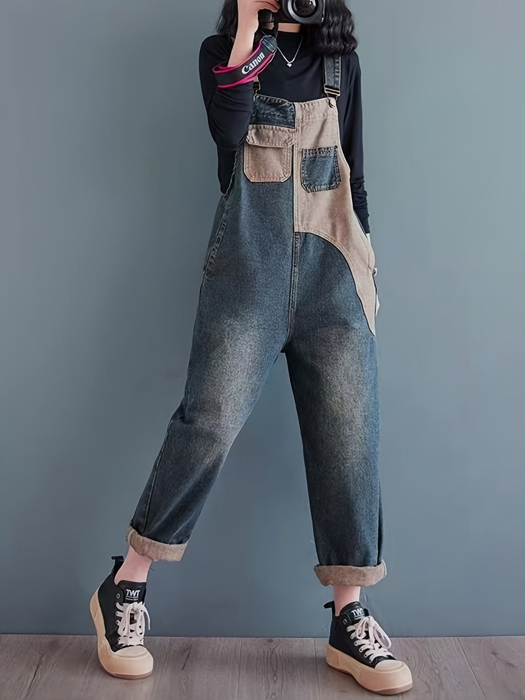 Brenda - Vintage Washed Denim Dungaree