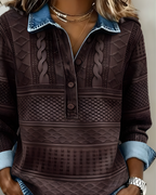 Yara™ Half-Button Collared Sweatshirt
