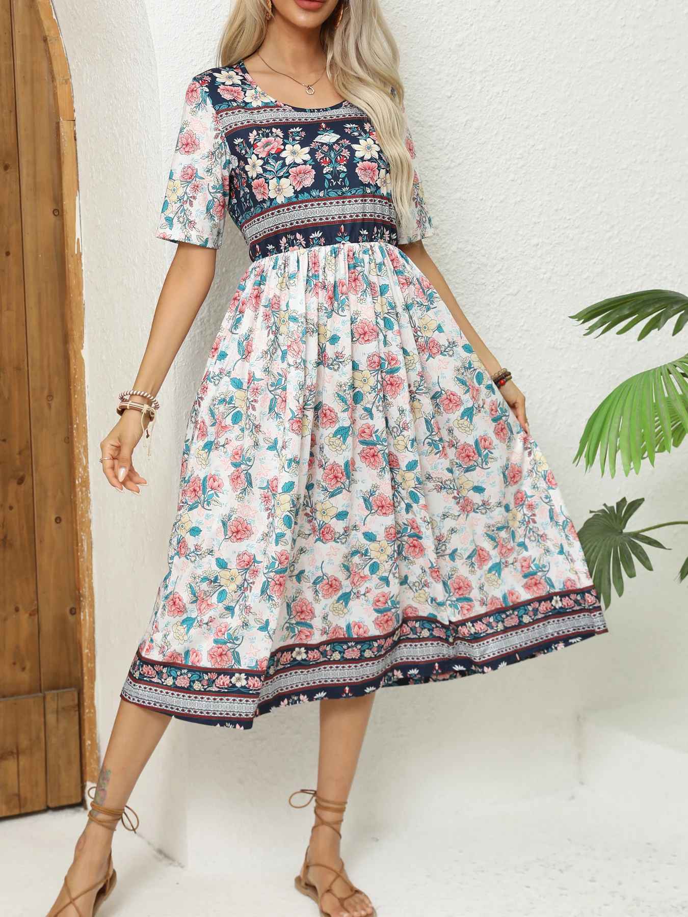 Harlora™ | Floral Midi Dress