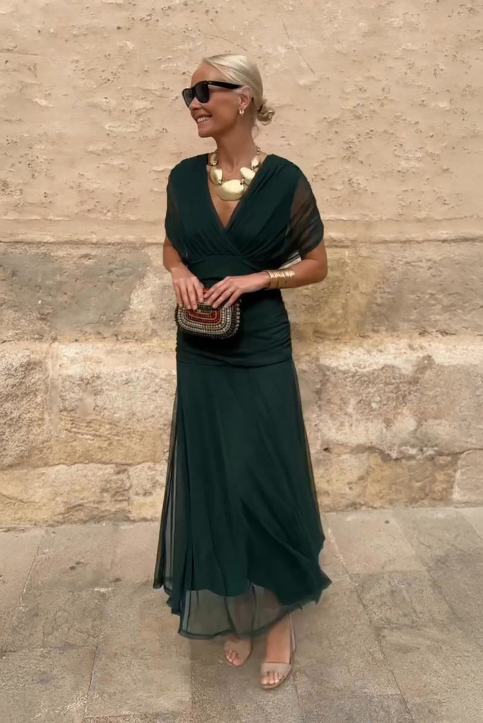 Isla™ | Flowing V-Neck Maxi Dress