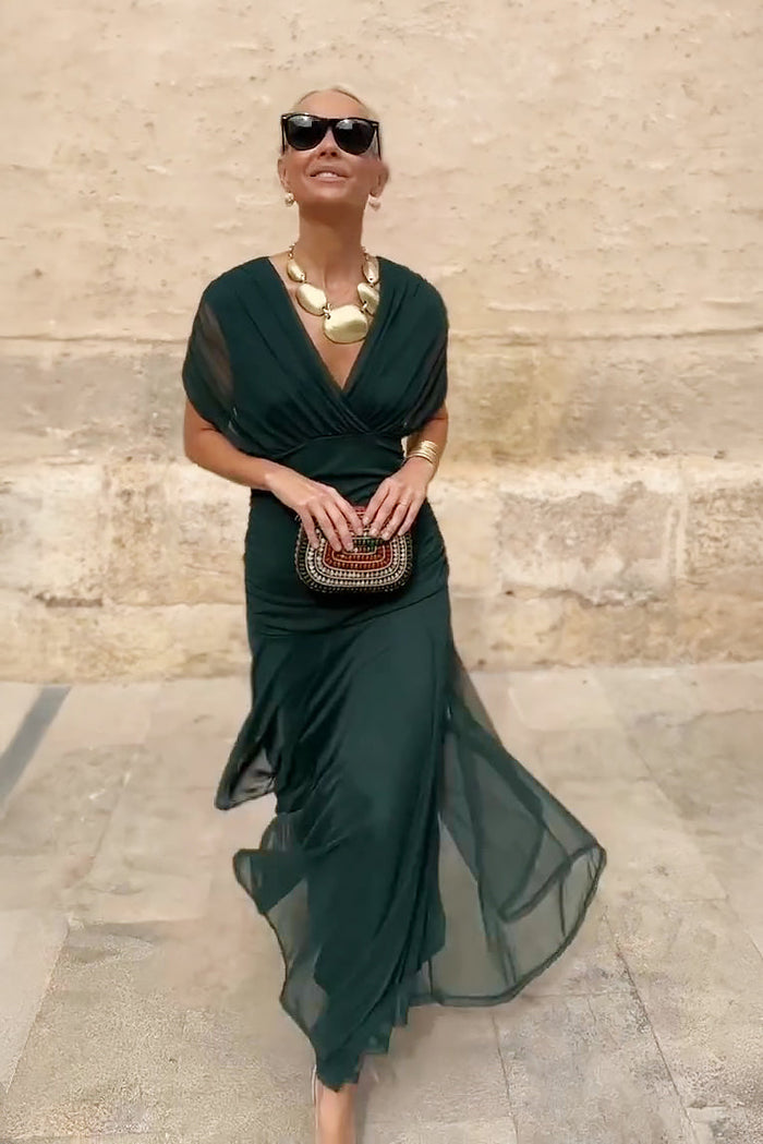 Isla™ | Flowing V-Neck Maxi Dress