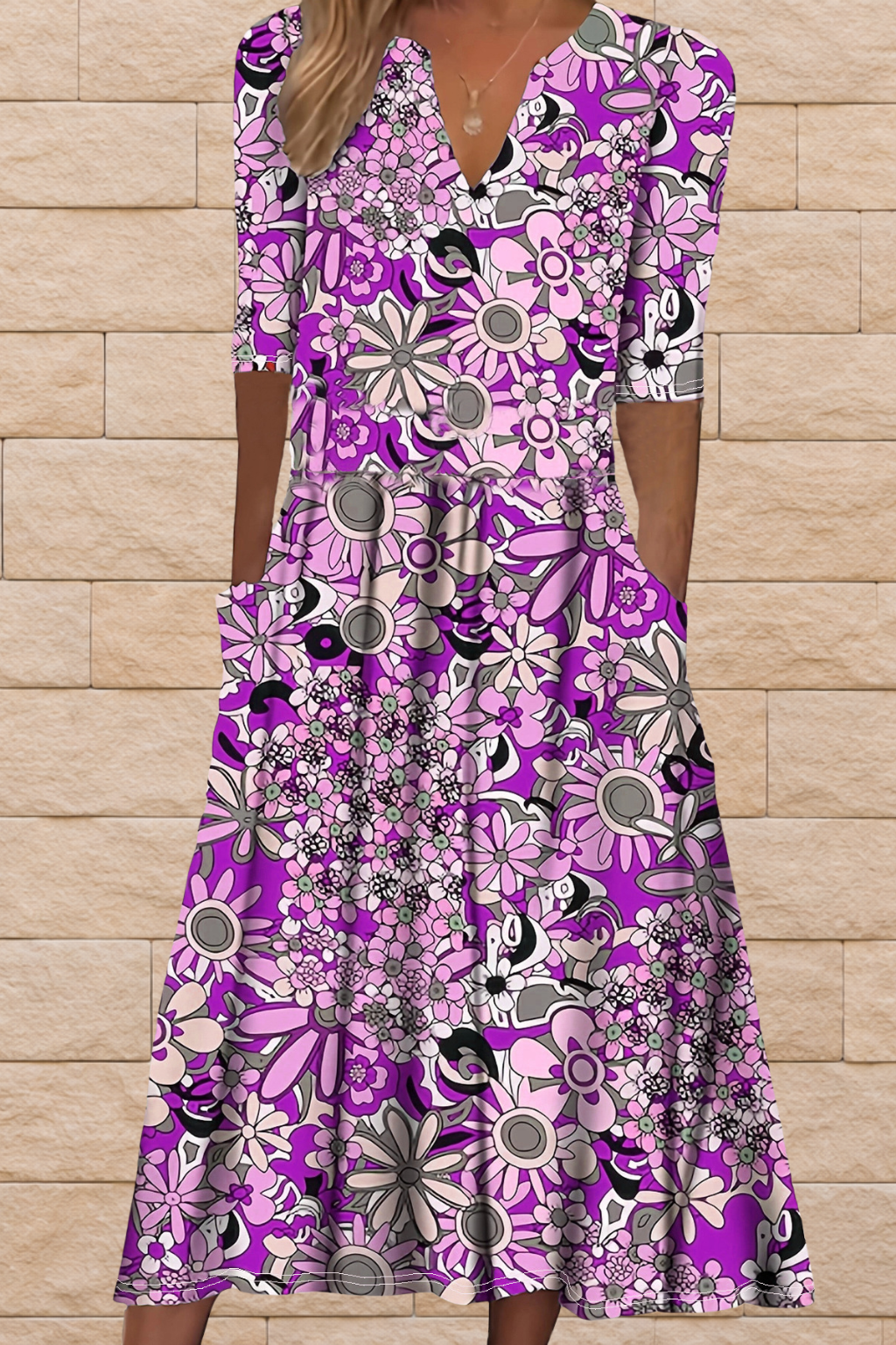 Harleigh™ | V-Neck Dress