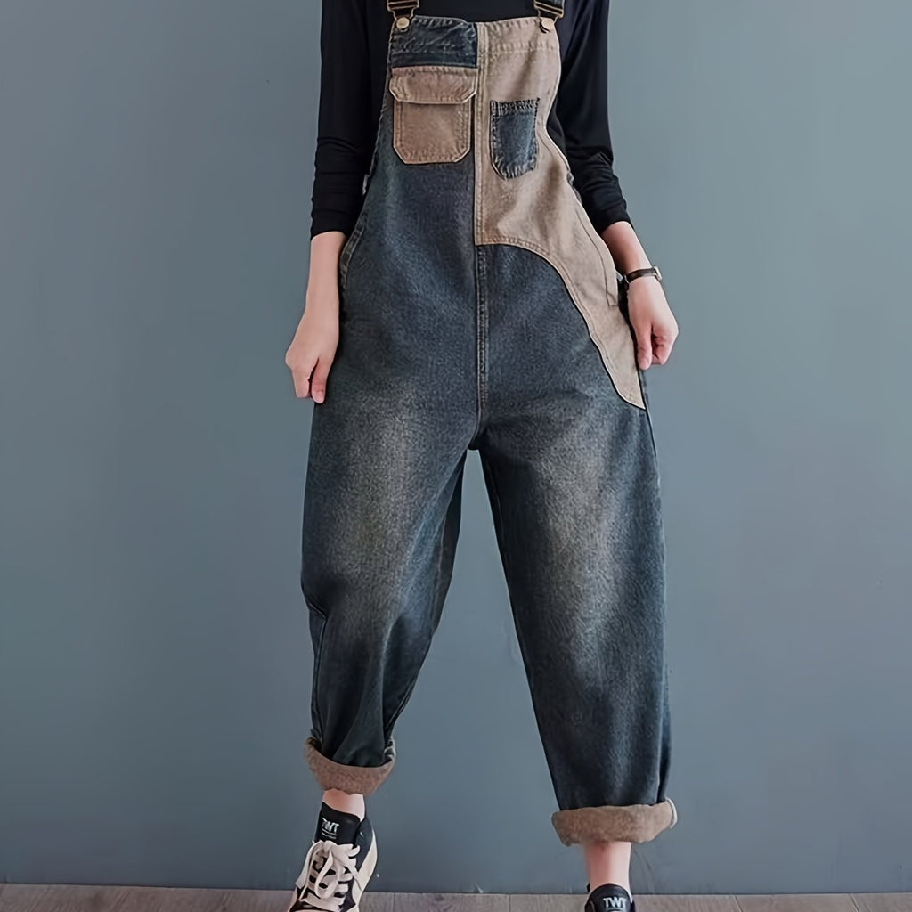 Brenda - Vintage Washed Denim Dungaree