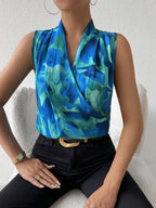Serenya™ | Watercolour Sleeveless Blouse