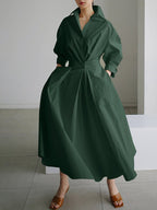 Clémence | Elegant Button-Up Midi Dress