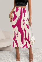 Abstract Edit Pleated Maxi Skirt