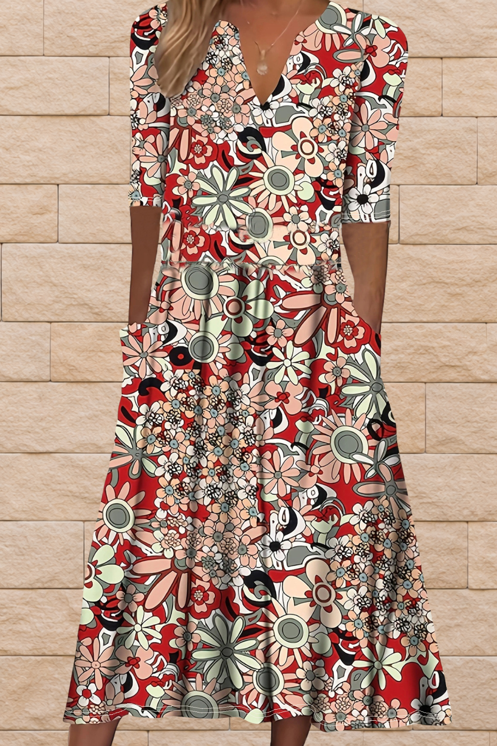 Harleigh™ | V-Neck Dress