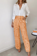 OLIVIA | STYLISH TROUSER SET WITH BLOUSE & BELT