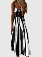 Ariella - Chic Sleeveless Striped Maxi Dress