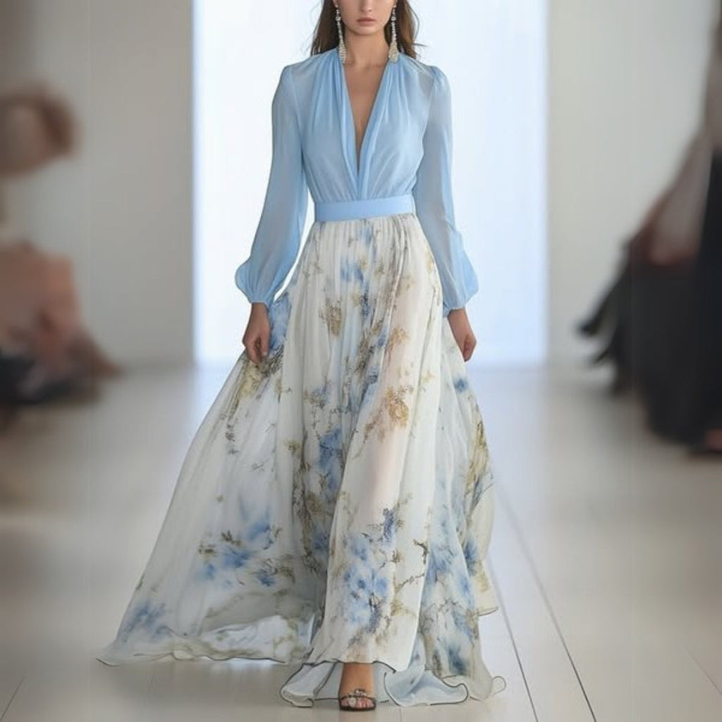 Dolores - Elegant Floral Maxi Dress