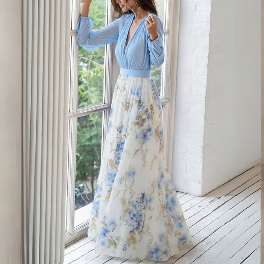 Dolores - Elegant Floral Maxi Dress