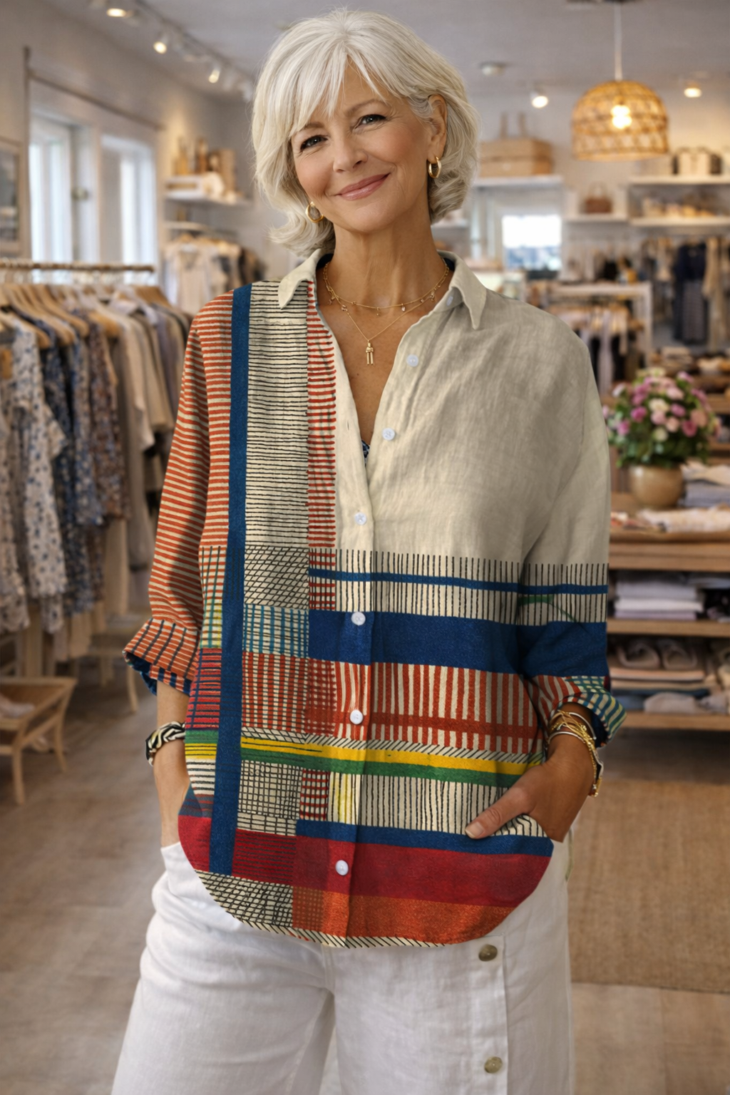 Yasmin™ Artistic Pattern Blouse