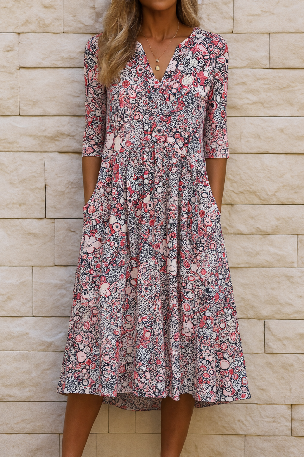 Harlow | Elegant Dress with V-Neck