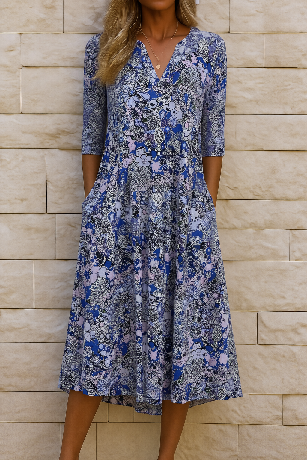 Harlow | Elegant Dress with V-Neck