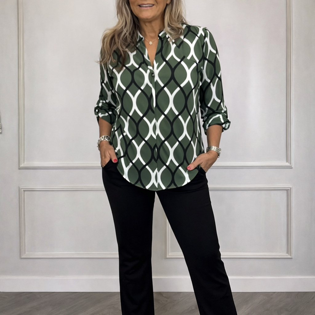 Janny™ | Casual Blouse with Long Sleeves and Elegant Pattern