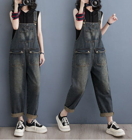 Taylor - Vintage Washed Denim Dungaree