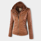 Olive™ - Waterproof Women's Leather Jacket with Hood