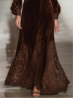 Serene™ Elegant Suede Maxi Dress