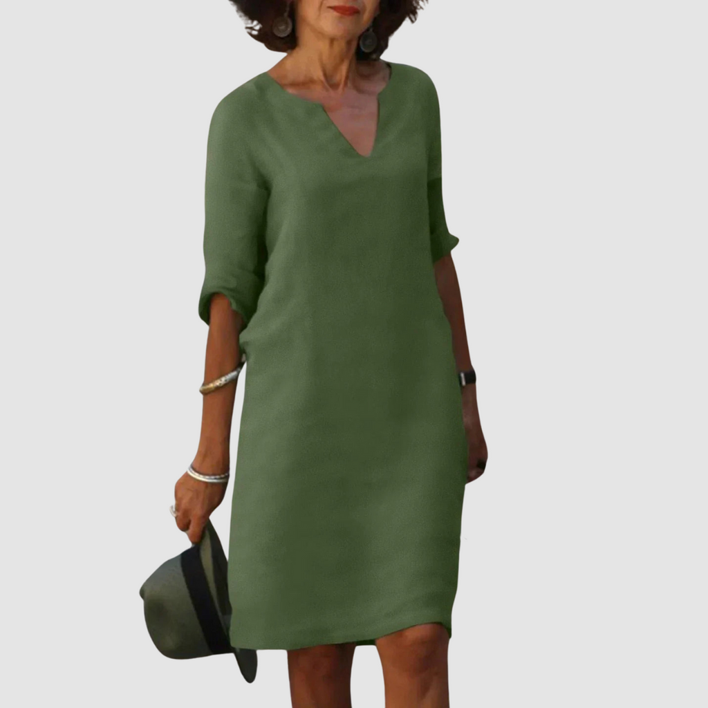 Marianne™ Elegant V-Neck Dress