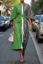 Zoraida - Stylish Batwing Sleeve Long Dress