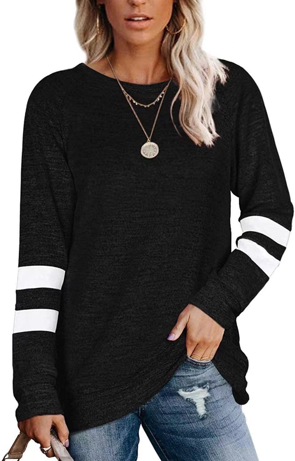 Aveline™ | Longline Striped Sleeve T-Shirt