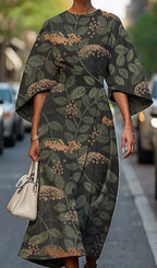 Zoraida - Stylish Batwing Sleeve Long Dress