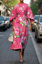 Zoraida - Stylish Batwing Sleeve Long Dress