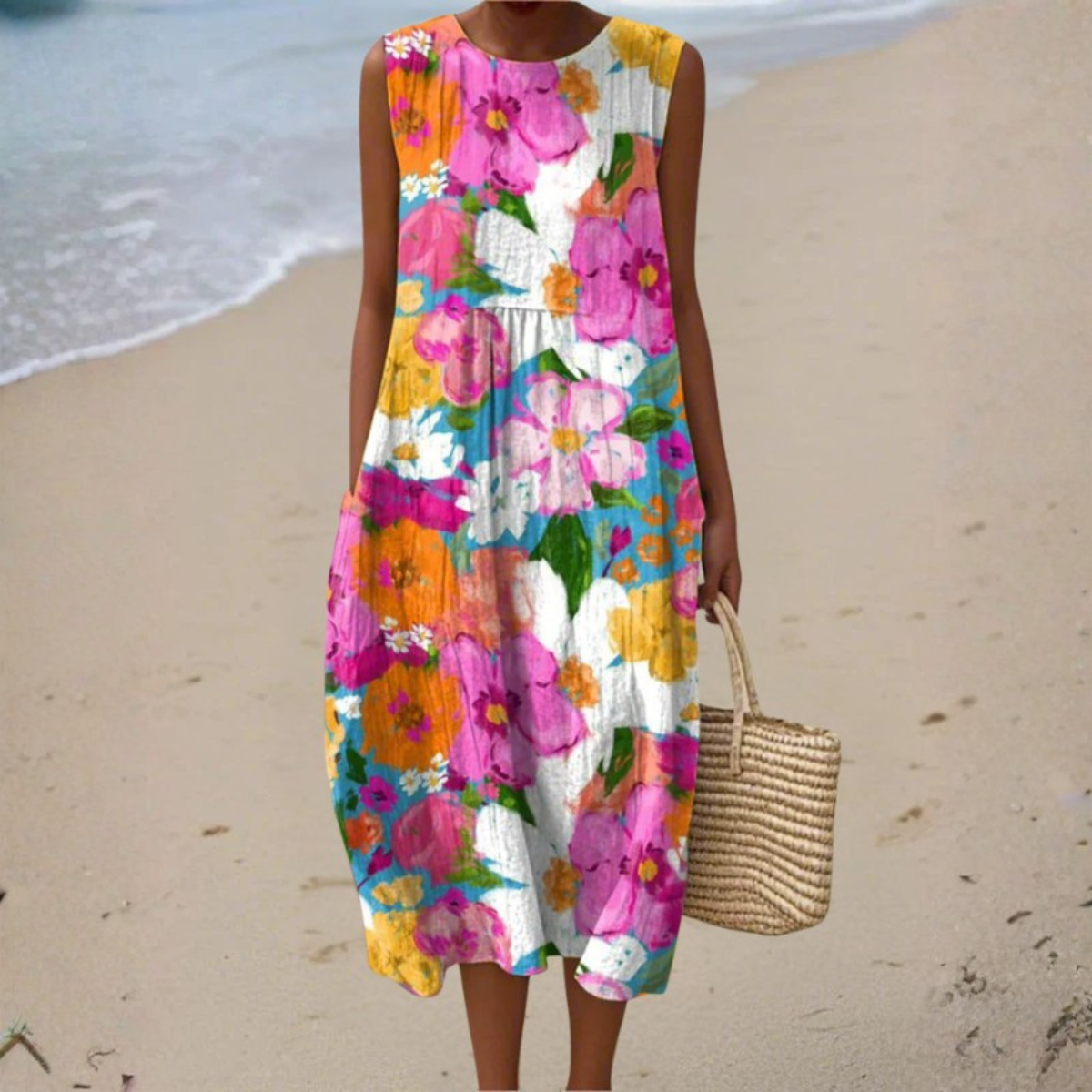 Eden™ | Vibrant Floral Midi Dress