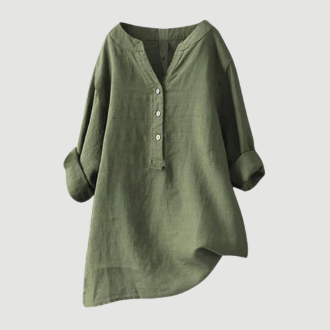 Marcelline™ | Airy and Comfortable Button-Up Shirt