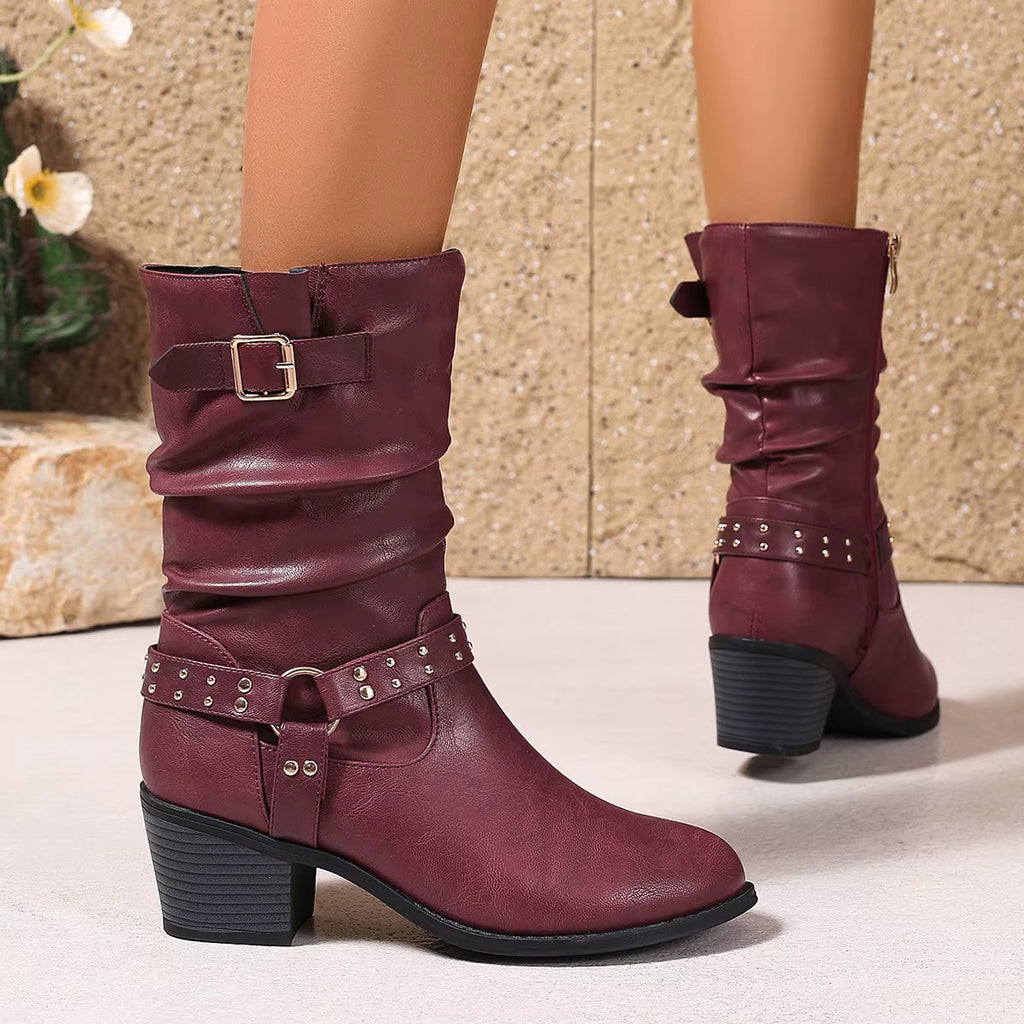 Warrina™ | Elegant Western Ankle Boots