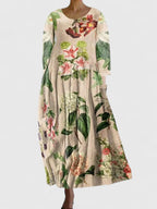 Amelia™ | Botanical Garden Midi Dress
