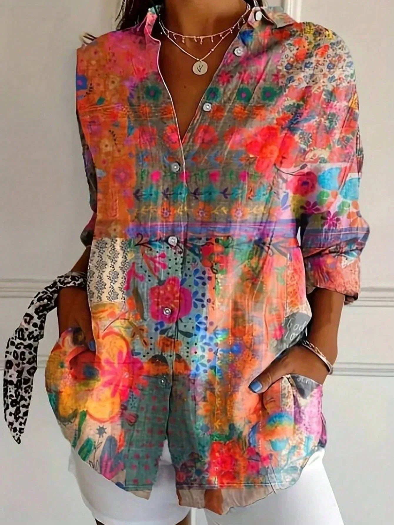 Elanora™ Colourful Blouse with Playful Print