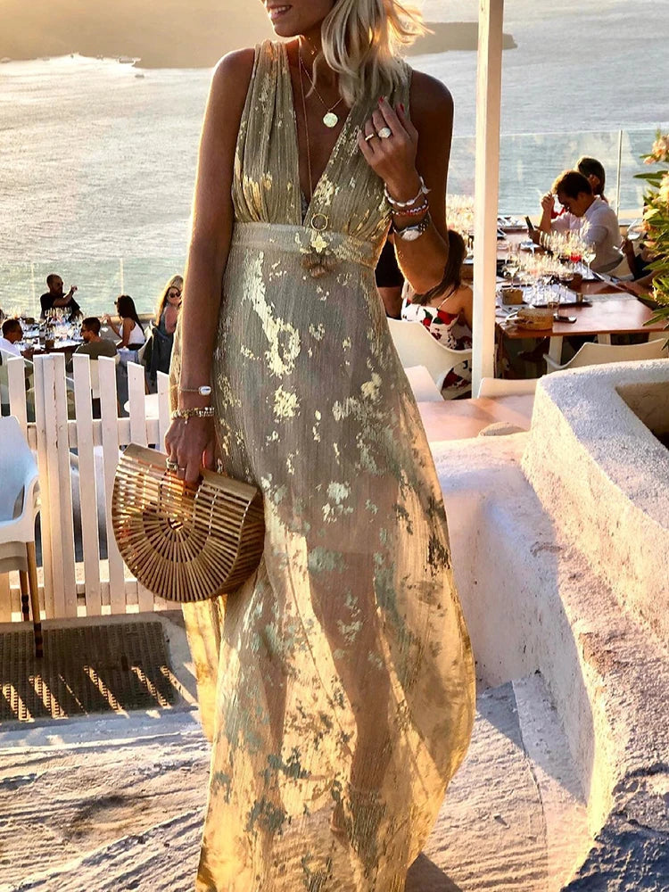 Amy | Elegant Floral Maxi Dress